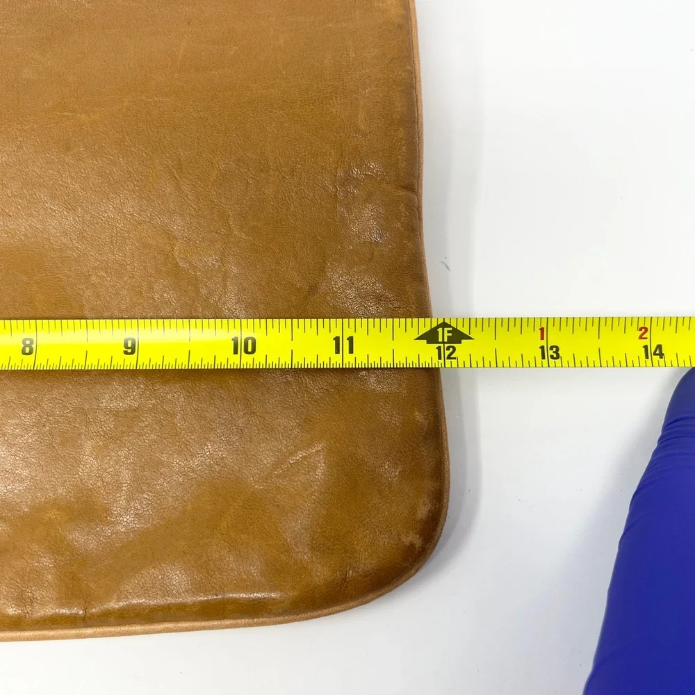 Joelle Hawkens Foldover‎ Clutch Handbag 12x18 Carmel Leather